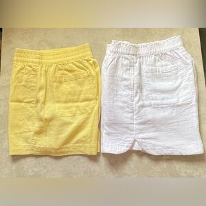 Old Navy Womens Yellow and White Shorts Set Excellent condition,